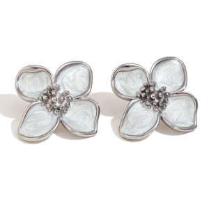 Hợp thời trang 18K mạ vàng hoa Stud Bông tai cho phụ nữ hàng ngày đồ trang sức sang trọng <span class=keywords><strong>E166</strong></span> - Product Image 4