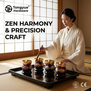 Cuenco tibetano japonés Orin hecho a mano de latón, campana de altar budista redonda para meditación zen, sanación por sonido, venta al por mayor - Product Image 5
