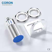 Capteur de Proximité Inductif CORON CLJ-A30M-10ANA-G M30, Portée de Détection Blindée 10mm, Sortie NPN NO, Comptage Métallique, Connecteur M12, IP67