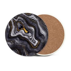 Керамические подставки под заказ, текстурированная мраморная заготовка, 10 см, диаметр 8 мм - Product Image 2