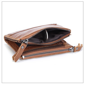 Genuine RFID Leather Men's Wallet <strong>with</strong> <strong>Zip</strong> Coin Pocket Zipper Closure Leather <strong>Purse</strong> for Cards Holder - Product Image 6