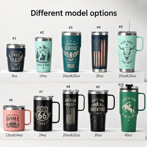 American Retro Pattern Stainless Steel <b>Insulated</b> Tumbler Custom European And American Print Leakproof Travel Coffee <b>Mug</b> - Product Image 6