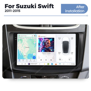 Duduauto dudu7 Android 13 xe đài phát thanh 12 + 512 đa phương tiện Máy nghe nhạc Navigation GPS cho Suzuki Swift 4 2011-2015 - Product Image 4
