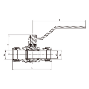 AVONFLOW özelleştirilebilir pirinç akış kontrol vanası 15mm 22mm 28mm sıkıştırma X sıkıştırma kolu küresel vana OEM desteklenen
