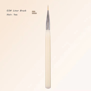 White 6pcs 5mm 7mm 9mm 11mm 13mm 15mm Nylon Gel Nail Art Liner Brush <b>Set</b> Salon Artist <b>Paint</b> Manicure Nail Supplies Tools - Product Image 6