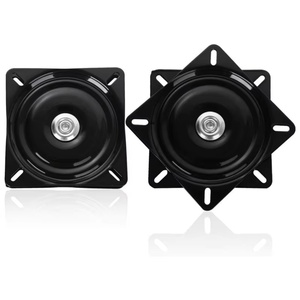 Furniture Hardware <b>Iron</b> Black Round Chair Base Heavy Duty Swivel Plate Solid Ring Ball Bearing Bathroom Use 360 Degree Free Spin - Product Image 1