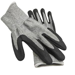 Guantes DE TRABAJO resistentes a cortes recubiertos de arena de nitrilo industrial Nivel de corte F Guantes DE TRABAJO protectores Guantes de mano de seguridad resistentes - Product Image 1
