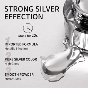 OEM logotipo personalizado 5ml <span class=keywords><strong>espejo</strong></span> dorado 3D Metal Nail Art UV Gel polaco <span class=keywords><strong>plata</strong></span> metalizado Liner Gel por Shell - Product Image 5