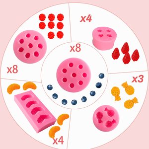 Moldes para <span class=keywords><strong>Fondant</strong></span> en forma <span class=keywords><strong>de</strong></span> fruta, moldes <span class=keywords><strong>de</strong></span> silicona para jabón 3D, caramelo, fresa, naranja, piña, Raspberry y arándano - Product Image 6