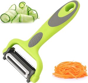 Meilleures ventes : Éplucheur de cuisine manuel multifonctionnel 3 en 1 en acier inoxydable avec poignée antidérapante - Product Image 1