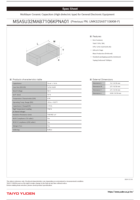 Condensador Cerámico Multicapa TAIYO YUDEN SMT 1210/3225 X7R 10uF 50V 10% Temperatura de Funcionamiento -55C +125C MSASU32MAB7106KPNA01
