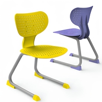 Chaise de réunion en plastique ergonomique, chaise de bureau scolaire, chaises de direction perforées à motif étoile pour salle de classe et lycée