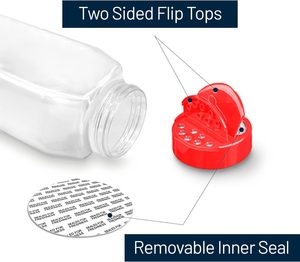 Hot Selling Empty Nordic <b>Spice</b> Jar <b>Labels</b> Bottle with Shakers Eco-friendly PET Plastic Leak-Proof 100ml Capacity - Product Image 3