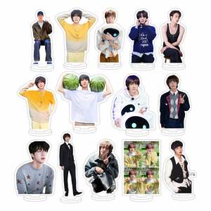2024 nuevo regalo acrílico creativo KPOP Idol Group Stray Kids Jung Kook <span class=keywords><strong>Kim</strong></span> <span class=keywords><strong>Tae</strong></span> <span class=keywords><strong>Hyung</strong></span> plástico transparente Standee soporte acrílico - Product Image 2