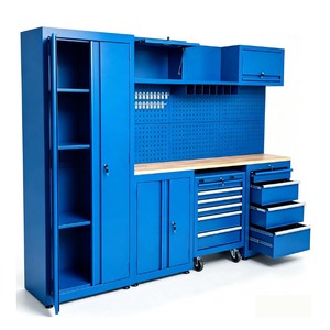 Heavy Duty Steel Garage Cabinets System Workbench OEM/ODM Customizable Cabinet <b>with</b> 200kg Load Capacity for Garage - Product Image 1