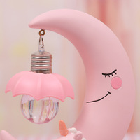 Veilleuse LED Licorne Lune Résine Cartoon Veilleuse Chambre à coucher Enfants Vacances Cadeau de Noël