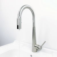 Robinet de cuisine à capteur tactile automatique haut de gamme personnalisable, en acier inoxydable 304, eau chaude et froide, monotrou