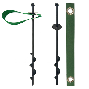 Jangkar bumi baja tugas berat, tenda berkemah dengan kepala Hex trampolin Kit jangkar tanah - Product Image 1