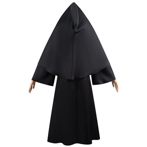Disfraz de Monja para Mujer con Velo, Poliéster, Traje Religioso para Cosplay, Fiesta de Halloween, Juego de Roles, Actuación en Cine y Escenario - Product Image 4