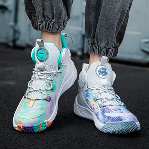 Chaussures de <span class=keywords><strong>basket</strong></span>-ball hautes pour hommes et femmes, tendance <span class=keywords><strong>2023</strong></span> - Toutes saisons, empeigne en mesh - Product Image 5