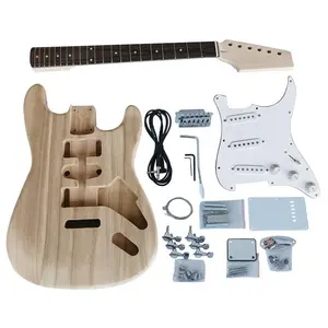 Trung Quốc Ngân Sách Thấp Đầy Đủ Bộ Phận Tự Làm Điện Guitar Bộ Dụng Cụ Trung Quốc Rắn Phoenix Gỗ Cơ Thể dang dở Điện Guitar Bộ Làm Kit