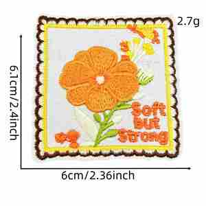 Nouvelle conception de patch brodé thermocollant, style frais, fleur, rose, papillon, appliqué pour chapeau, vêtements, coque de téléphone, décoration - Product Image 5