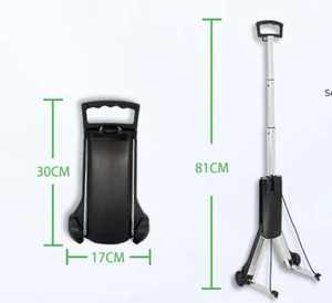 समायोज्य पोर्टेबल तह एकल सामान ट्राली संभाल ट्रॉली बैग शॉपिंग कार्ट - Product Image 3