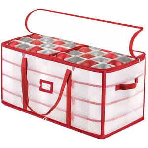 חג המולד כדור אחסון תיבת אחסון ארגונית שקוף פלסטיק חג המולד קישוט כדור תיבת אחסון ארגונית - Product Image 2