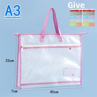 Bolsa de Almacenamiento Startrichest de Gran Capacidad A3 A4, Bolsa para Arte, Bolsa para Biblia, Bolso Impermeable para Punto de Cruz, Bolsa para Documentos con Asa