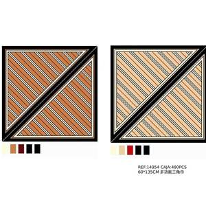 Foulard quadrato 60x135 cm a righe in poliestere multifunzionale casual per uomo donna - Product Image 2