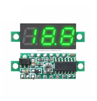 Voltmeter Digital LED DC 0.28 inci, Voltmeter mobil dan sepeda motor, pendeteksi tegangan listrik, Voltmeter Digital LED DC 0-100V