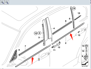 Nouveau pour E90 bande d'étanchéité extérieure de porte arrière gauche noir mat autres pièces automobiles - Product Image 3