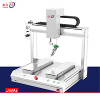 Suministro de fábrica Jinma: Máquina dispensadora automática en línea de alta precisión con estructura de pórtico, controlada por PLC y motor de alta potencia, para rodamientos.