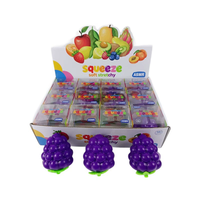 Jouet anti-stress en plastique en forme de raisin violet à rebond lent, jouet à presser, remplissage pour blocs de construction, petit jouet en stock