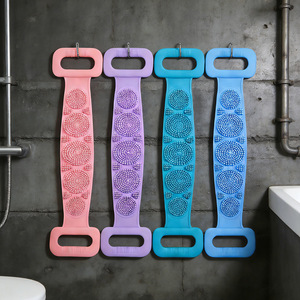 Bath towel, <b>shower</b> towel, back scrubber, massage bath brush, easy-to-clean back stretcher, soft rubber bath towel, street - Product Image 2