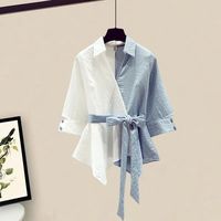Ensemble deux pièces tendance de grande taille pour femmes, costume d'été, jupe à manches courtes et à manches courtes réduisant l'âge, Catty Chubby Girls