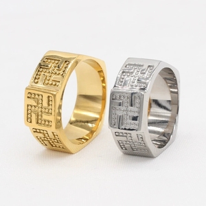 2025 Hot New Foreign Trade Schmuck Großhandel Europäische und amerikanische personal isierte <span class=keywords><strong>Retro</strong></span> Titan Stahlring für Männer und Frauen - Product Image 5