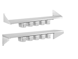 <span class=keywords><strong>Étagère</strong></span> murale à un niveau en acier inoxydable avec <span class=keywords><strong>osier</strong></span> pour four à micro-ondes cuisine salle de bain approvisionnement direct d'usine - Product Image 5