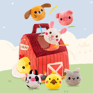Dessin animé Animal Cottage peluche douce pour l'éducation de la petite enfance bébé ferme Animal poupée pâturage joyeusement rempli de coton PP - Product Image 1