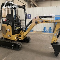 Excavator Mini Crawler Bekas CAT 301.7 CR 1.8 Ton dengan Mesin Cat C1.1, Alat Penggali Kompak untuk Pekerjaan Taman, Pembongkaran Dalam Ruangan, dan Pekerjaan di Area Sempit