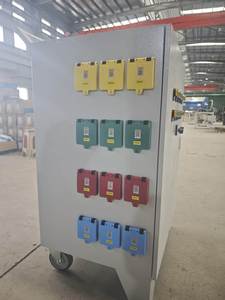 Boîte de distribution d'alimentation <span class=keywords><strong>Limex</strong></span> en acier laminé à froid IP30 à 6 prises 220V, étanche, pour usage extérieur sur chantier, courant 30A, avec verrouillage métallique - Product Image 4