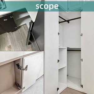 180 Degree Modern Bedroom & Kitchen <b>Cabinet</b> Hinge Cold-rolled Steel No Spring Soft Close Concealed Blind <b>Corner</b> Hinges - Product Image 6