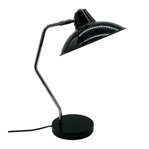 Adjustable and articulated flexible lamp, 44x24x35 cm, E27 socket, <b>black</b>/chrome color, ideal for lighting <b>desks</b> and spaces - Product Image 1