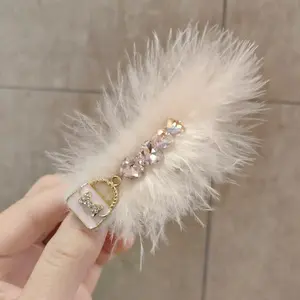 Shuoyang Fashion Feather Hairpin Girl Hair Accessories Bridal Wedding Ornament For Women