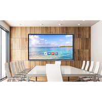 Pizarra LCD 4K de 65/75 Pulgadas, Pantalla Táctil IR de 20 Puntos, Sistema Operativo Dual, Pizarra Inteligente Montable en Pared para Conferencias y Reuniones