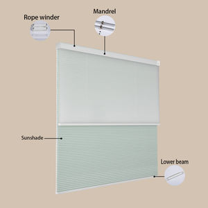 ستائر كهربائية مدمجة بالجملة مع محركين وبطارية ليثيوم داخلية، ستائر تعتيم على شكل خلية النحل - Product Image 2