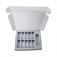 Boîte d'emballage personnalisée en relief pour peptides pharmaceutiques, écologique, pour 10 flacons de 3 ml + 1 flacon de 10 ml avec insert transparent