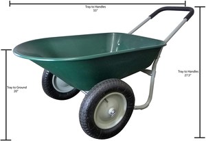 Xe Hai Bánh Màu Xanh Lá Cây Xe Cút Kít Sân Vườn Xe Cút Kít Hai Bánh Mới Nhất 2020 - Product Image 2