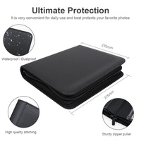 Carnet en cuir PU pour classeur, 4 pochettes, fermeture éclair, style tendance, couleur et logo personnalisables, album photo Kpop pour cartes