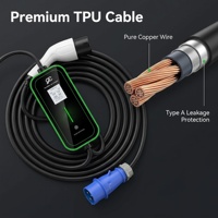 Chargeur EV portable étanche IP65 avec application Tuya, Wi-Fi et fonctionnalité Bluetooth, servant de station de charge portable